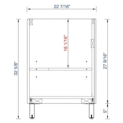 James Martin Metropolitan 36" Single American Walnut Bathroom Vanity With 1" Cala Blue Quartz Top and Rectangular Ceramic Sink