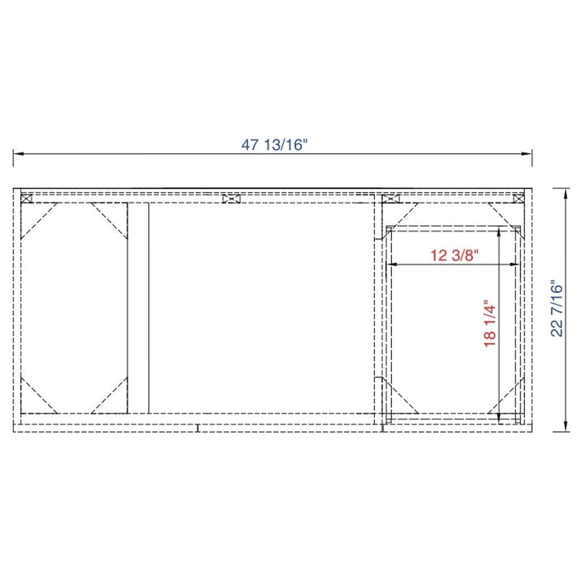 James Martin Metropolitan 48" Single American Walnut Bathroom Vanity With 1" Charcoal Soapstone Quartz Top and Rectangular Ceramic Sink