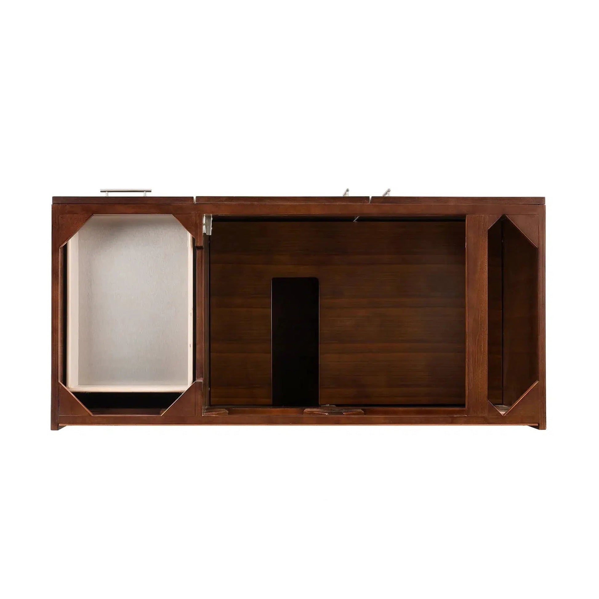 James Martin Metropolitan 48" Single American Walnut Bathroom Vanity With 1" Gray Expo Quartz Top and Rectangular Ceramic Sink