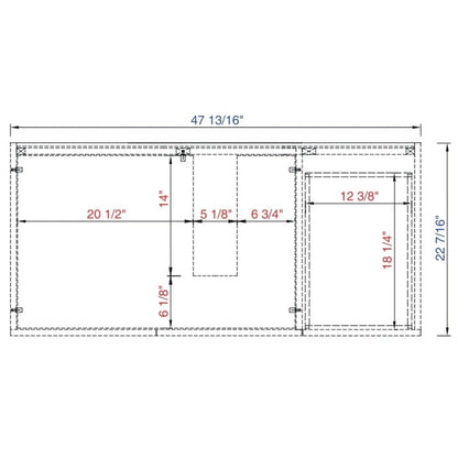 James Martin Metropolitan 48" Single Silver Oak Bathroom Vanity With 1" Cala Blue Quartz Top and Rectangular Ceramic Sink