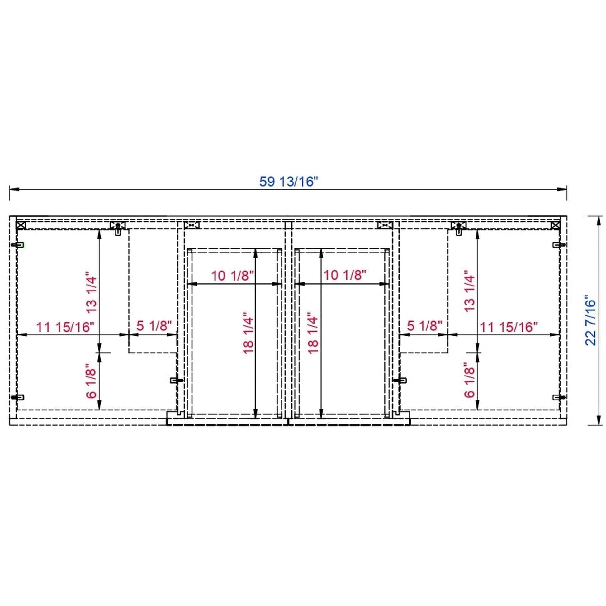 James Martin Metropolitan 60" Double Silver Oak Bathroom Vanity With 1" Cala Blue Quartz Top and Rectangular Ceramic Sink