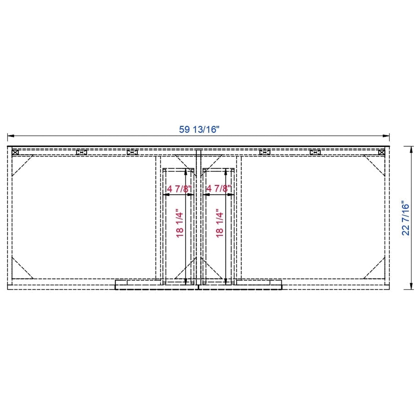 James Martin Metropolitan 60" Double Silver Oak Bathroom Vanity With 1" Eternal Serena Quartz Top and Rectangular Ceramic Sink