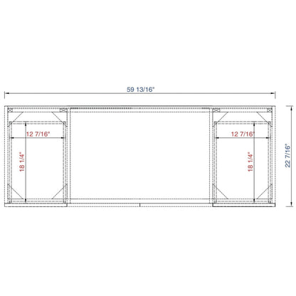 James Martin Metropolitan 60" Single Silver Oak Bathroom Vanity With 1" Cala Blue Quartz Top and Rectangular Ceramic Sink