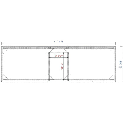 James Martin Metropolitan 72" Double Silver Oak Bathroom Vanity With 1" Carrara Marble Top and Rectangular Ceramic Sink