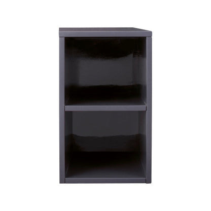 James Martin Milan 12" Short Modern Grey Glossy Storage Cabinet