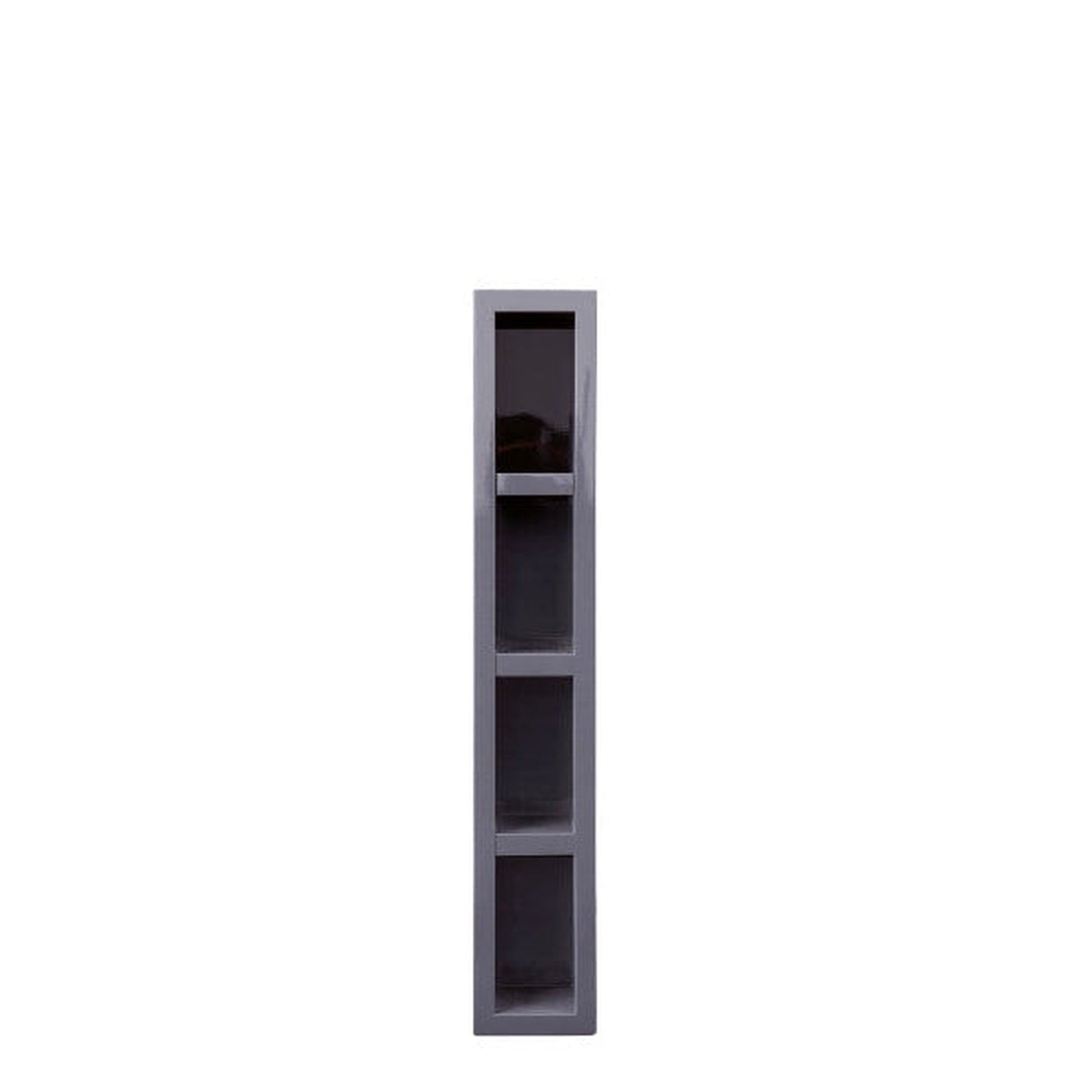 James Martin Milan 12" Small Modern Grey Glossy Storage Cabinet