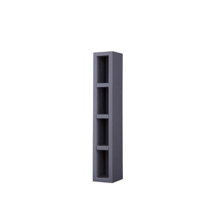 James Martin Milan 12" Small Modern Grey Glossy Storage Cabinet