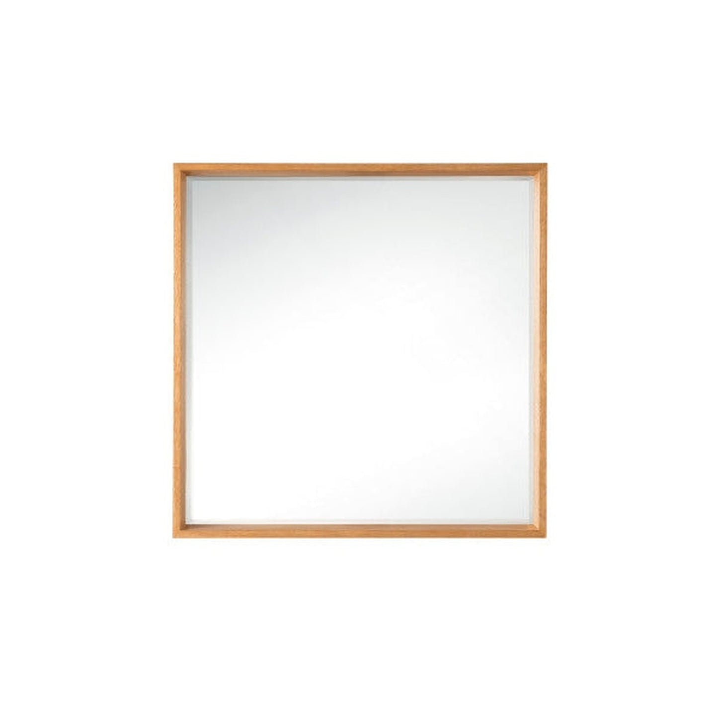 James Martin Milan 35" x 35" Natural Ash Square Cube Mirror