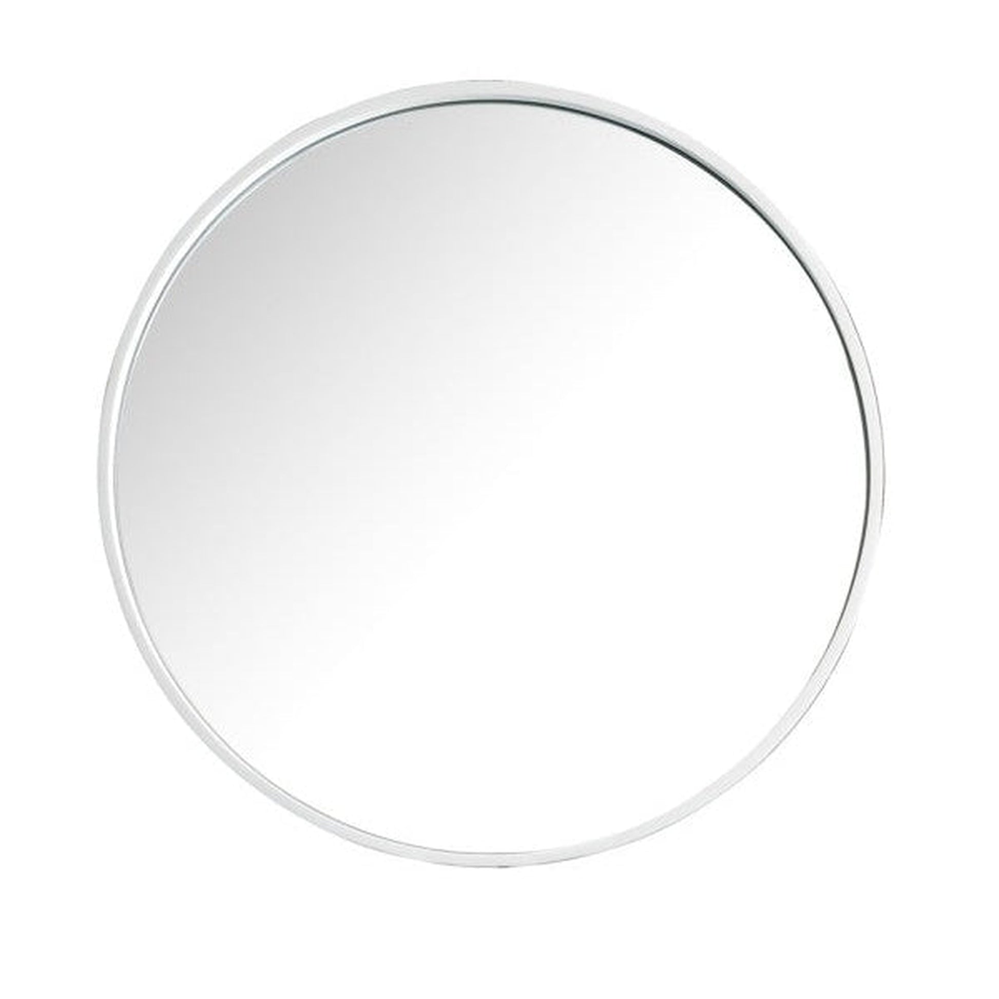James Martin Montreal 30" x 30" Glossy White Round Mirror