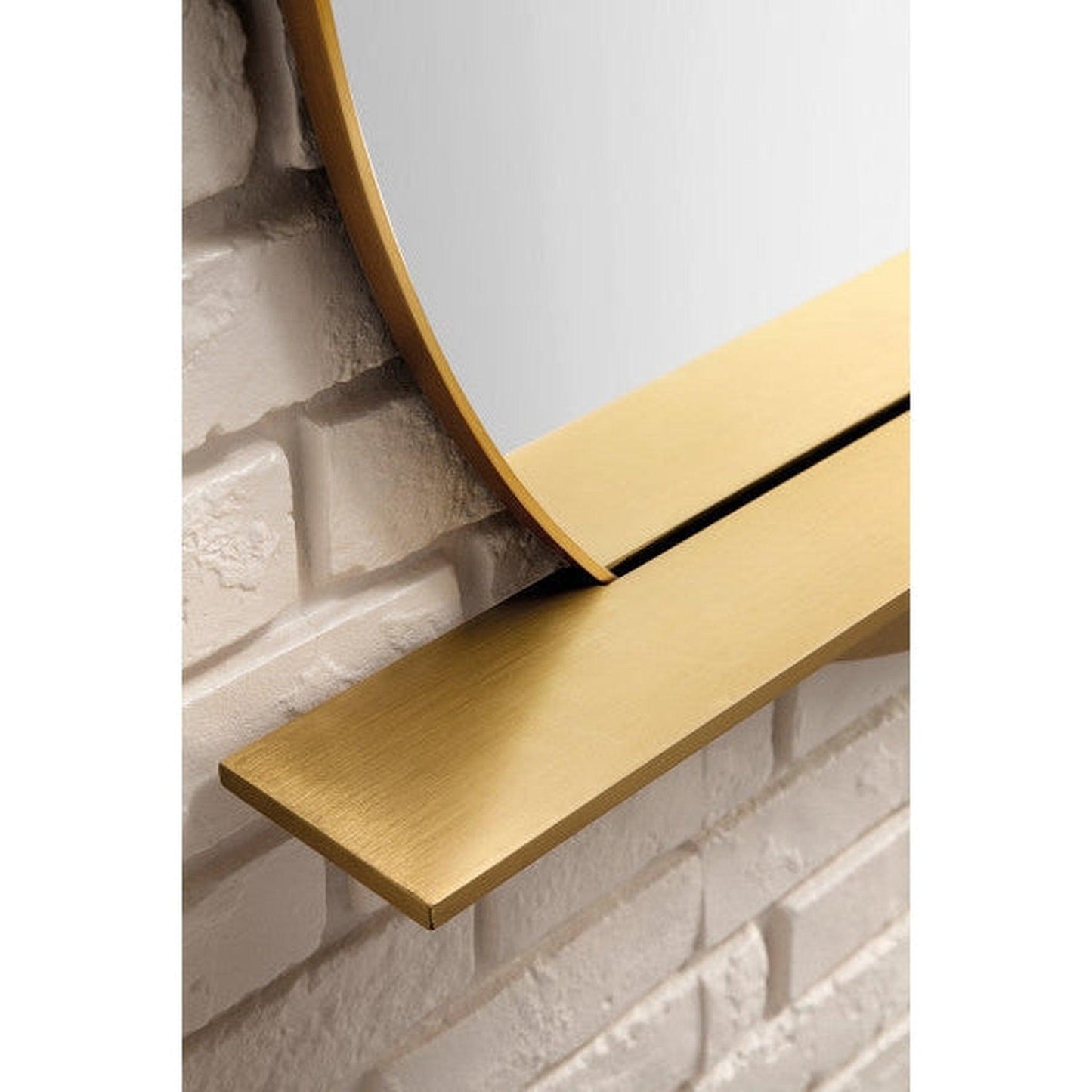 James Martin Platform 39" x 36" Radiant Gold Round Mirror