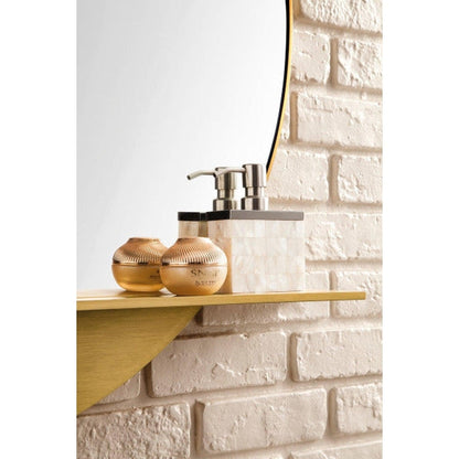 James Martin Platform 39" x 36" Radiant Gold Round Mirror