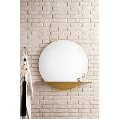 James Martin Platform 39" x 36" Radiant Gold Round Mirror