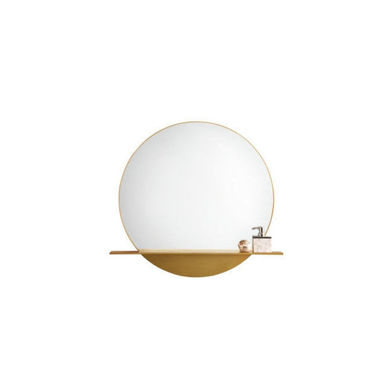 James Martin Platform 39" x 36" Radiant Gold Round Mirror