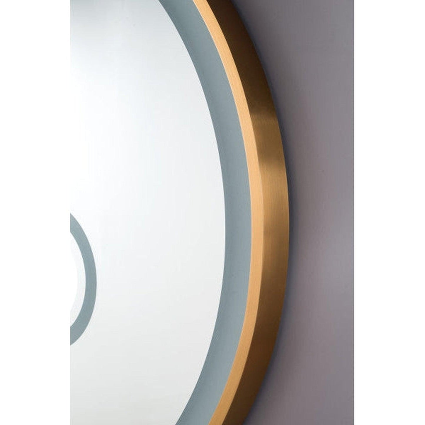 James Martin Radiance 36" x 36" Brushed Gold Round Mirror