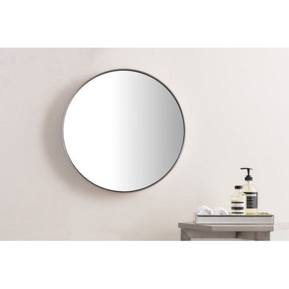 James Martin Simplicity 20" x 20" Brushed Nickel Round Mirror