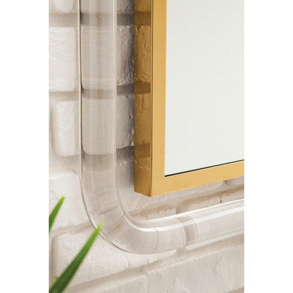 James Martin South Beach 30" x 44" Polished Gold and Lucite Rectangular Mirror