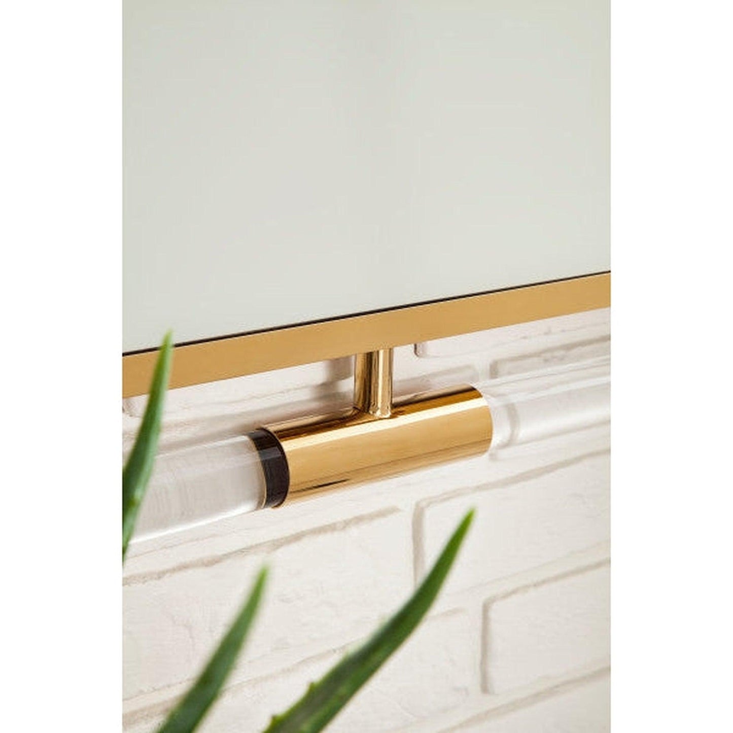 James Martin South Beach 30" x 44" Polished Gold and Lucite Rectangular Mirror