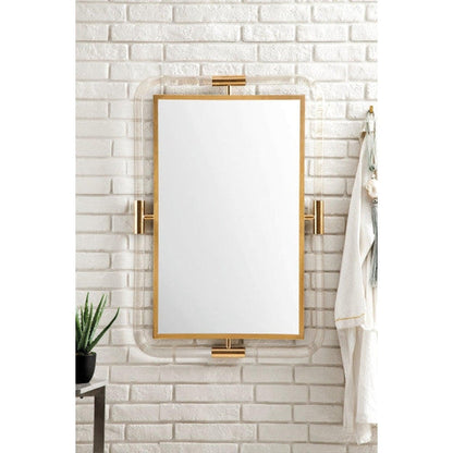 James Martin South Beach 30" x 44" Polished Gold and Lucite Rectangular Mirror