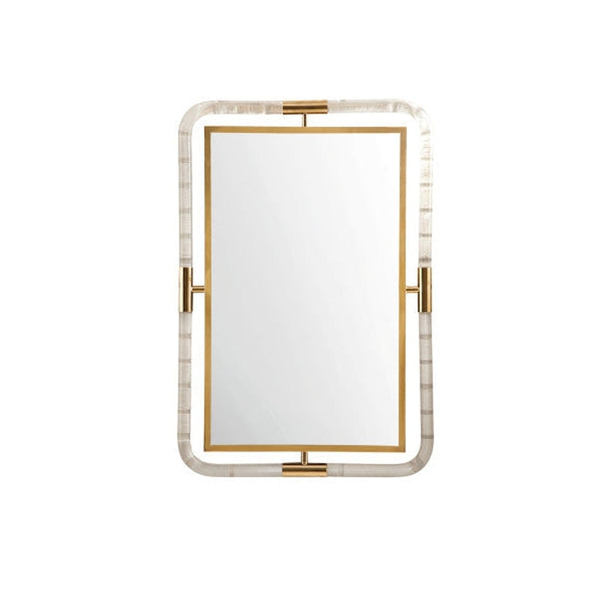 James Martin South Beach 30" x 44" Polished Gold and Lucite Rectangular Mirror