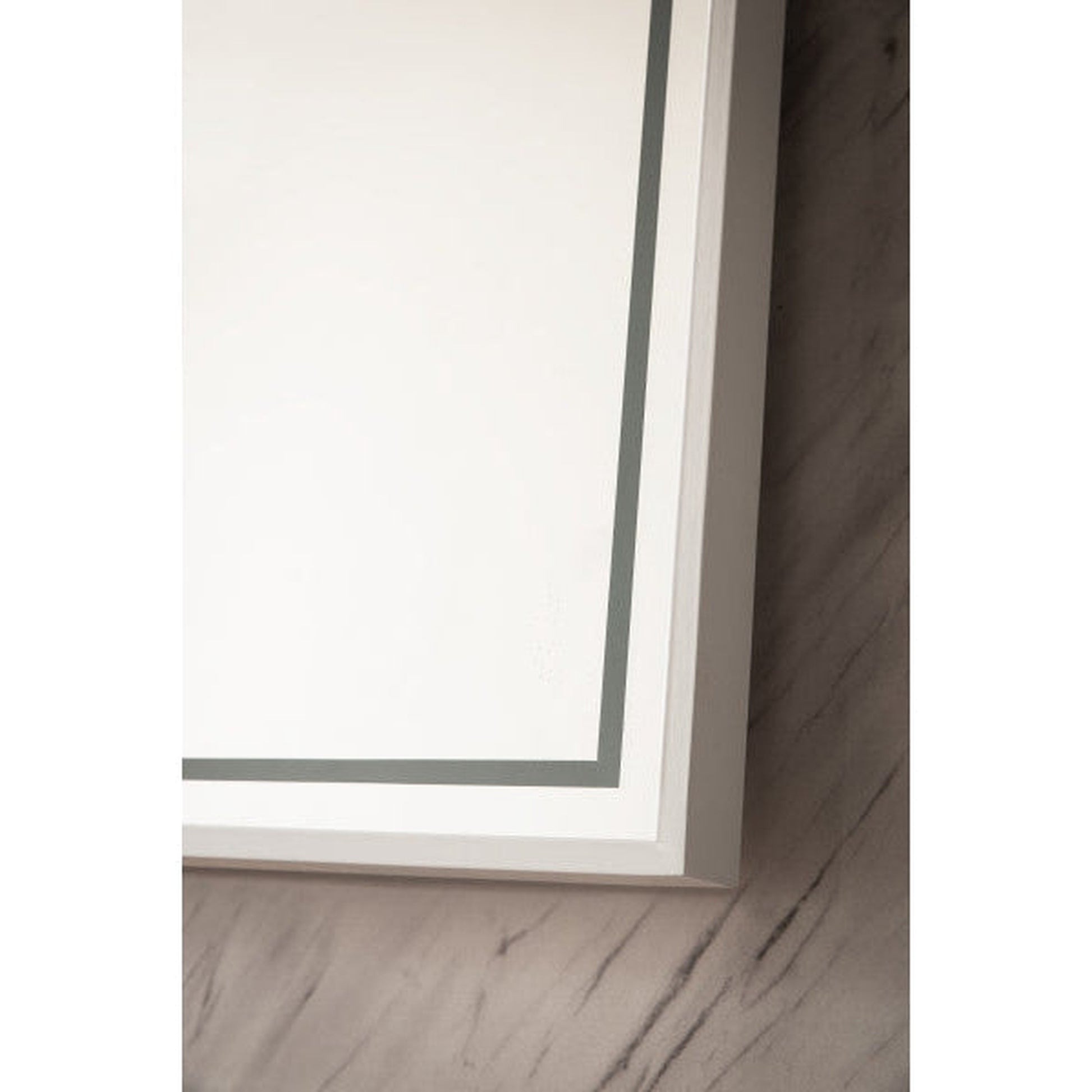 James Martin Tampa 30" x 39" Glossy White Rectangular Mirror