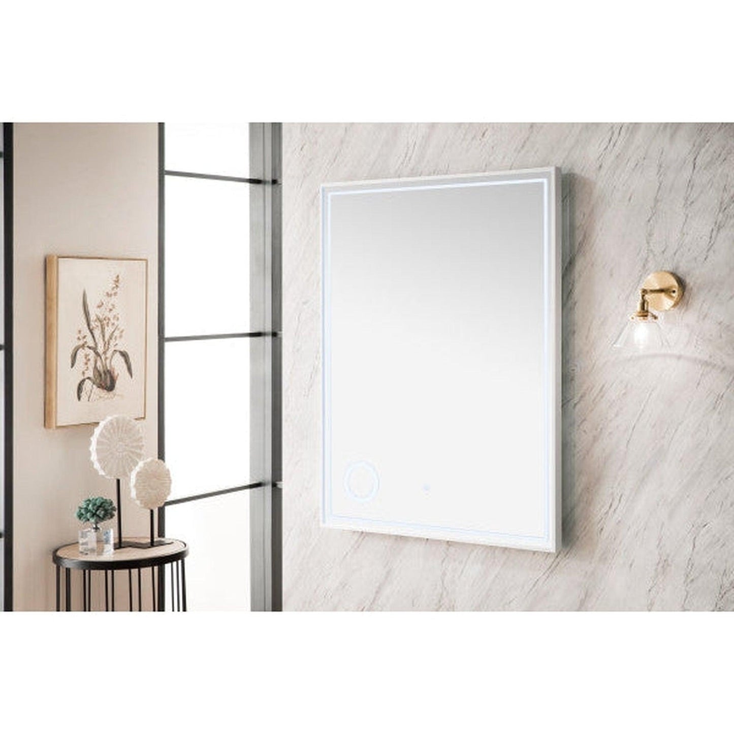 James Martin Tampa 30" x 39" Glossy White Rectangular Mirror