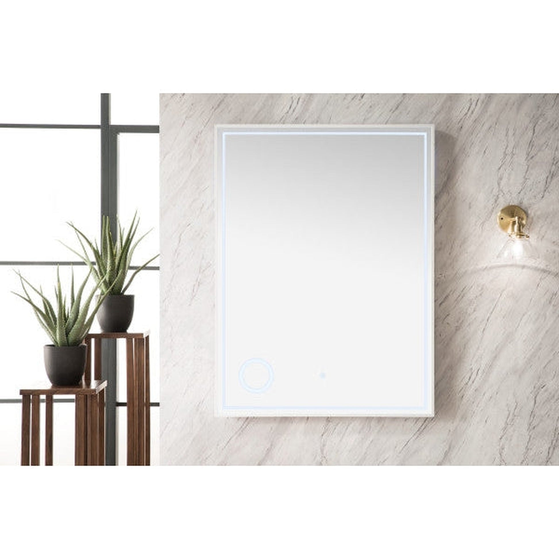 James Martin Tampa 30" x 39" Glossy White Rectangular Mirror