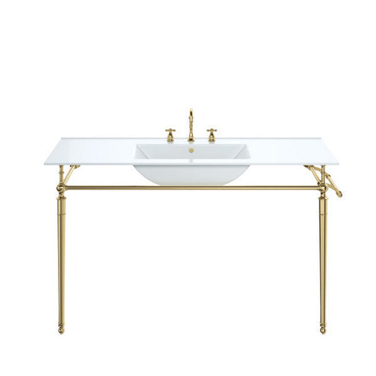 James Martin Westley 47" Single Console Sink With Brass Finish Stand