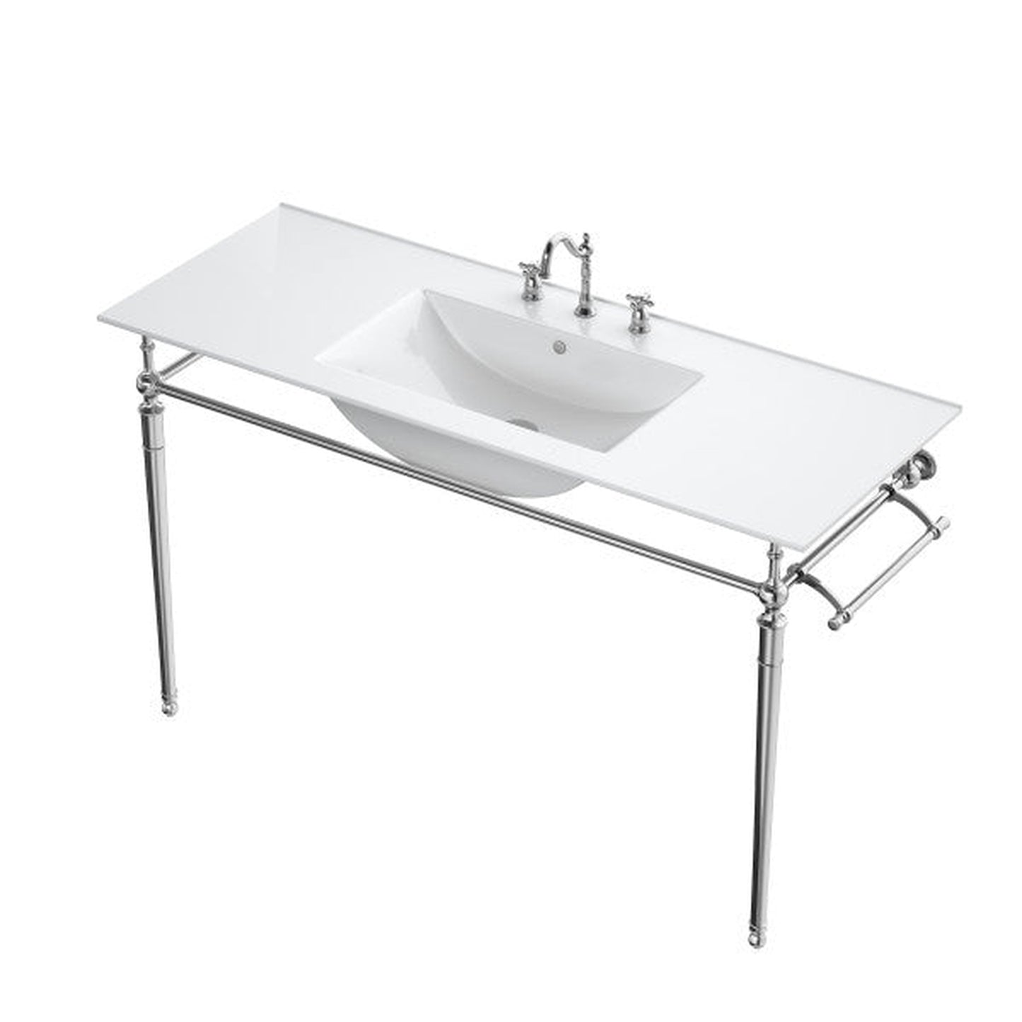 James Martin Westley 47" Single Console Sink With Chrome Finish Stand