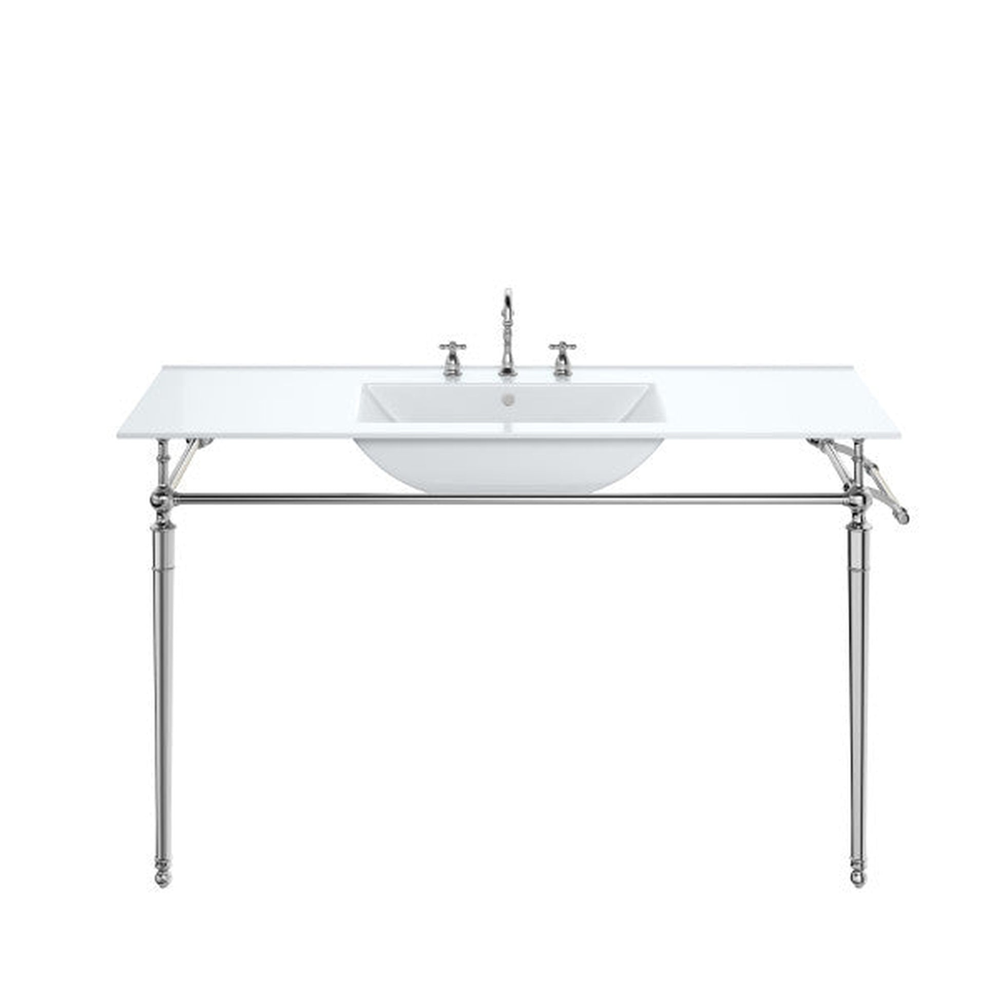James Martin Westley 47" Single Console Sink With Chrome Finish Stand