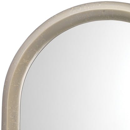 Jamie Young Altitude 24" x 39" Oval Mirror With Dove Gray Frame