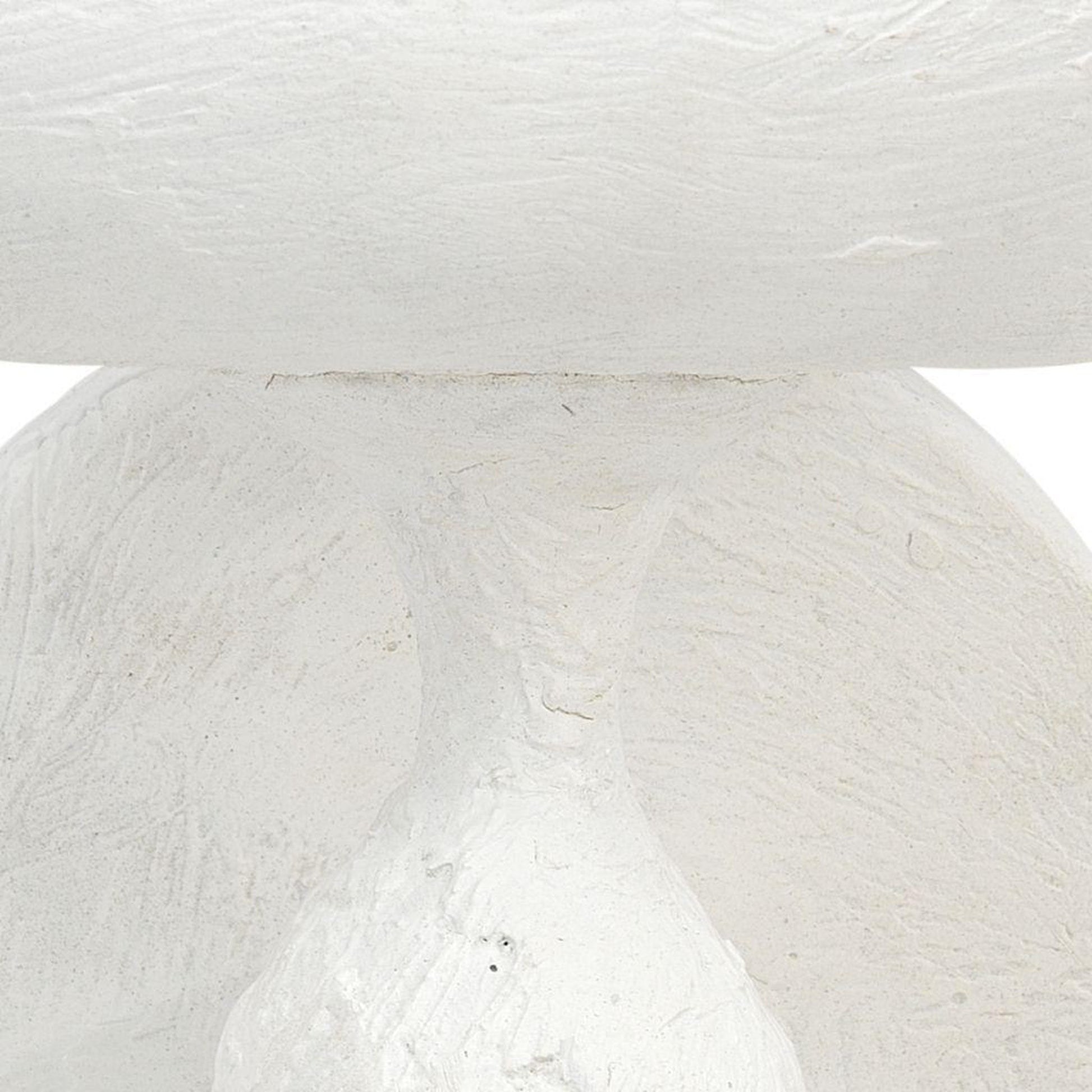 Jamie Young Concord 6" x 16" 1-Light White Plaster Wall Sconce With White Linen Tapered Shade