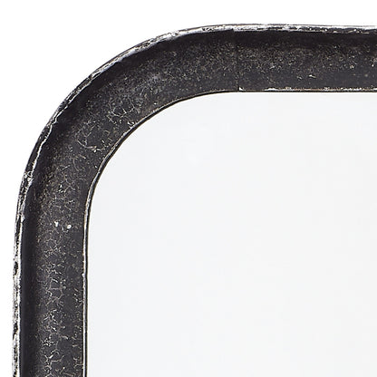 Jamie Young Principle 24" x 36" Rectangular Vanity Mirror With Black Hand-Distressed Metal Frame