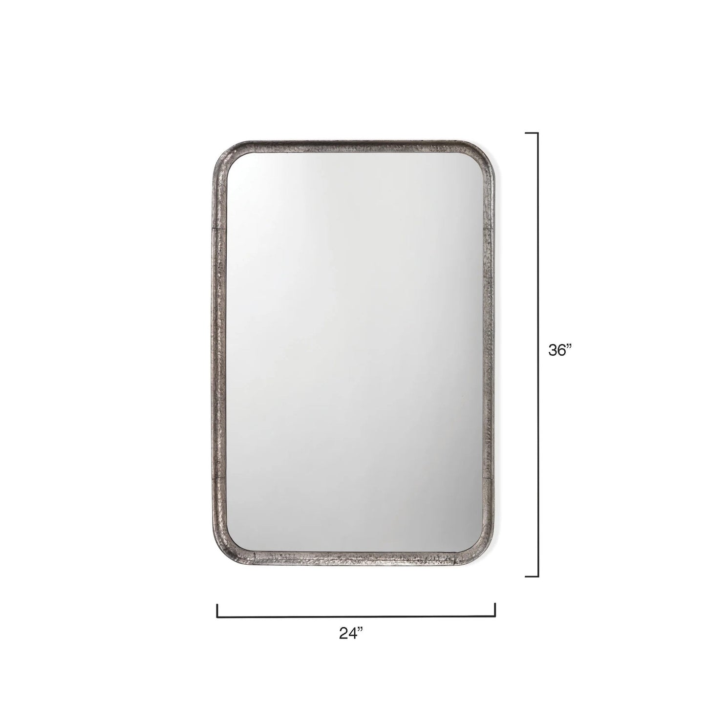 Jamie Young Principle 24" x 36" Rectangular Vanity Mirror With Silver Leaf Metal Frame