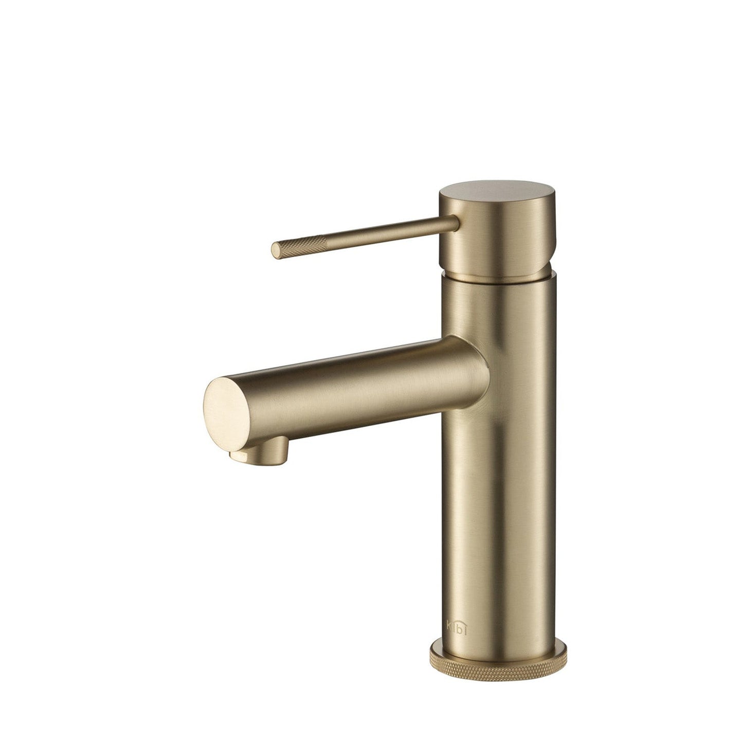 KIBI Circular X Single Handle Brushed Gold Solid Brass Bathroom Vanity Sink Faucet