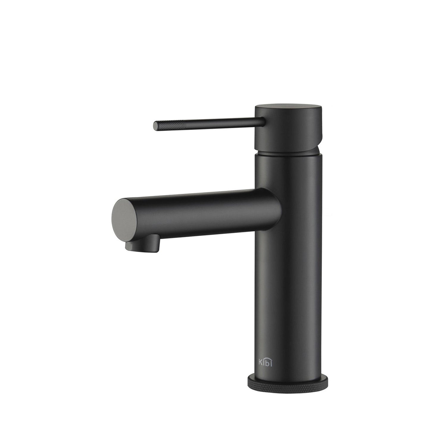 KIBI Circular X Single Handle Matte Black Solid Brass Bathroom Vanity Sink Faucet