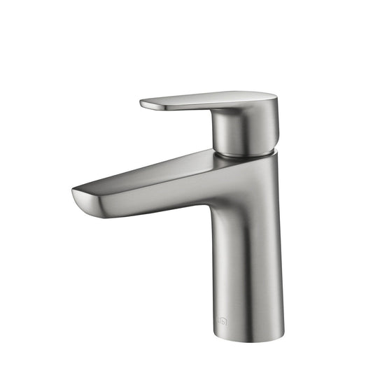 KIBI Harmony Single Handle Brushed Nickel Solid Brass Bathroom Sink Faucet