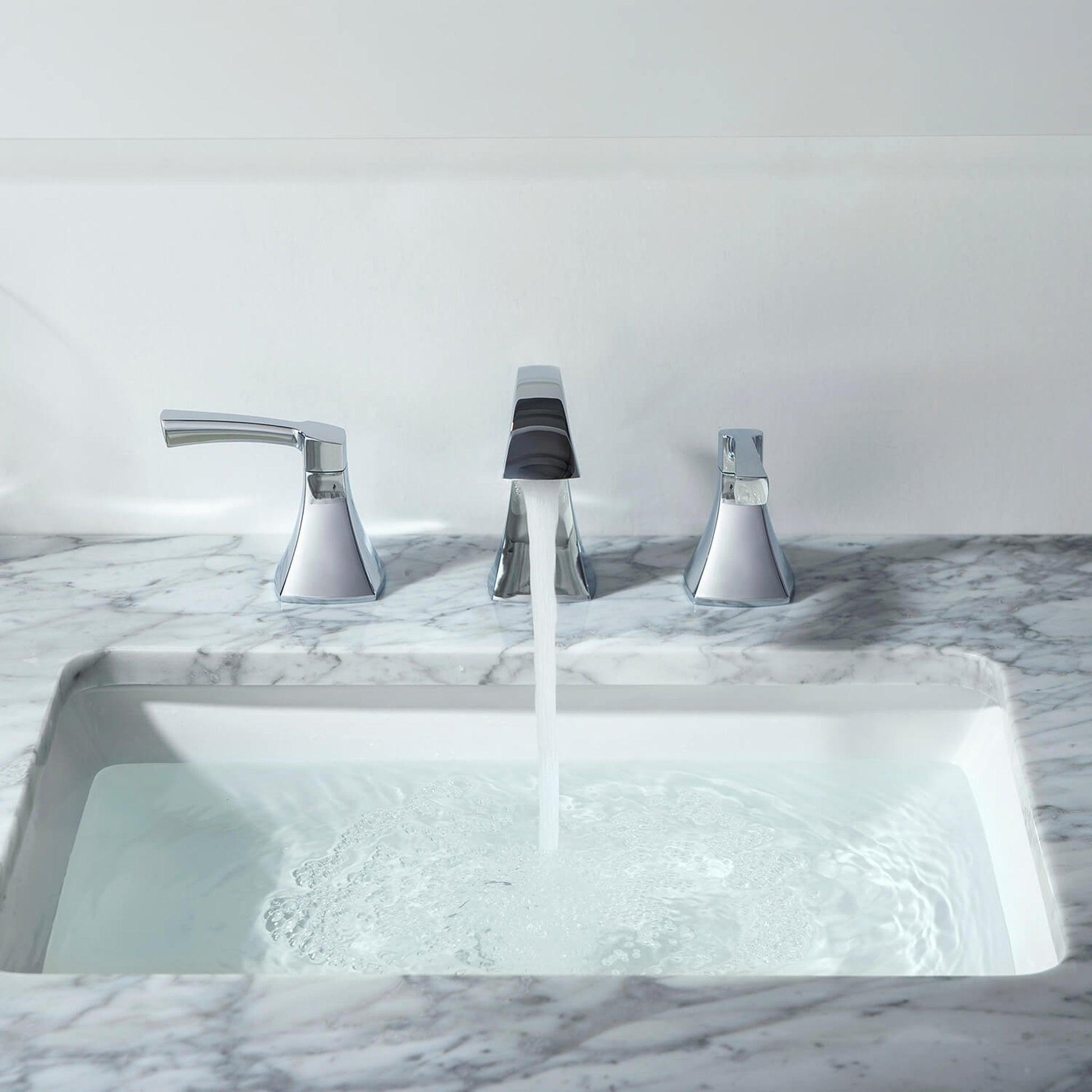 Bathroom Sink Faucet Widespread with Pop-Up Drain Assembly And