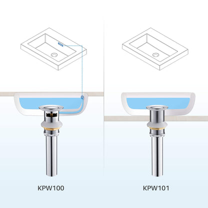 KIBI Waterfall Single Handle Chrome Solid Brass Bathroom Vanity Vessel Sink Faucet With Pop-Up Drain Stopper Small Cover Without Overflow