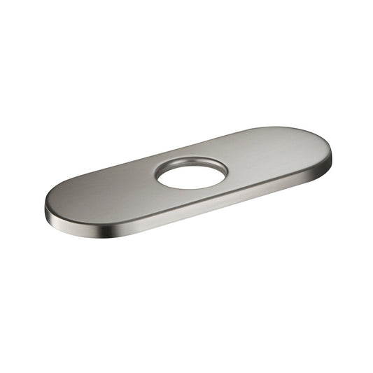KIBI 6" Stainless Steel Faucet Hole Cover in Brushed Nickel Finish