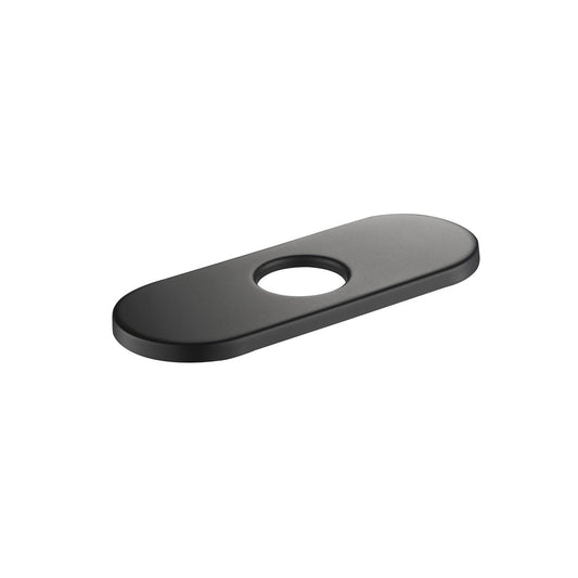 KIBI 6" Stainless Steel Faucet Hole Cover in Matte Black Finish
