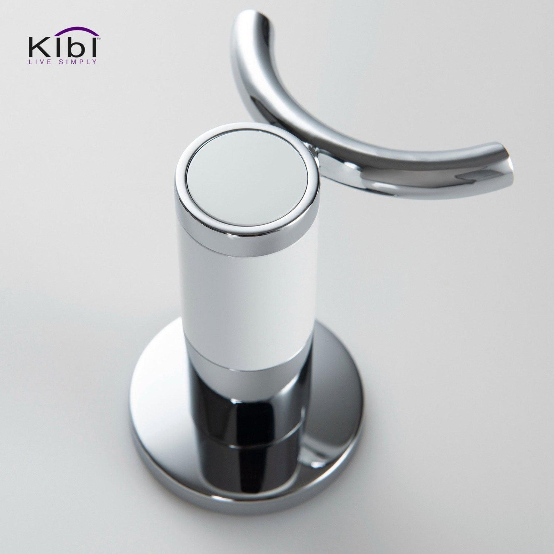 KIBI Abaco Bathroom Robe Hook in Chrome White Finish