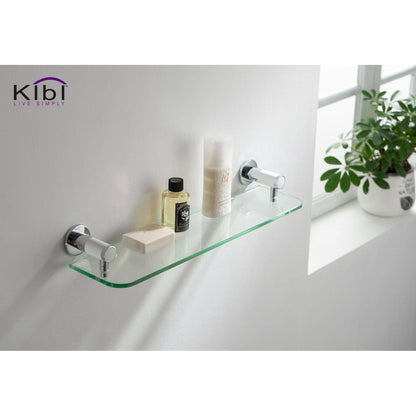 KIBI Abaco Bathroom Shelf in Chrome White Finish