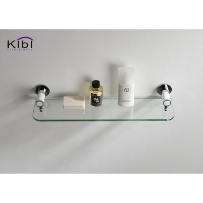 KIBI Abaco Bathroom Shelf in Chrome White Finish