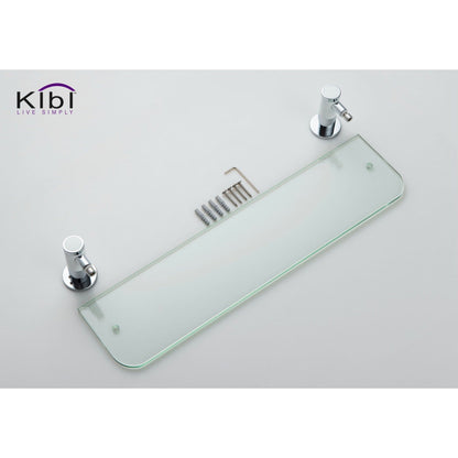 KIBI Abaco Bathroom Shelf in Chrome White Finish