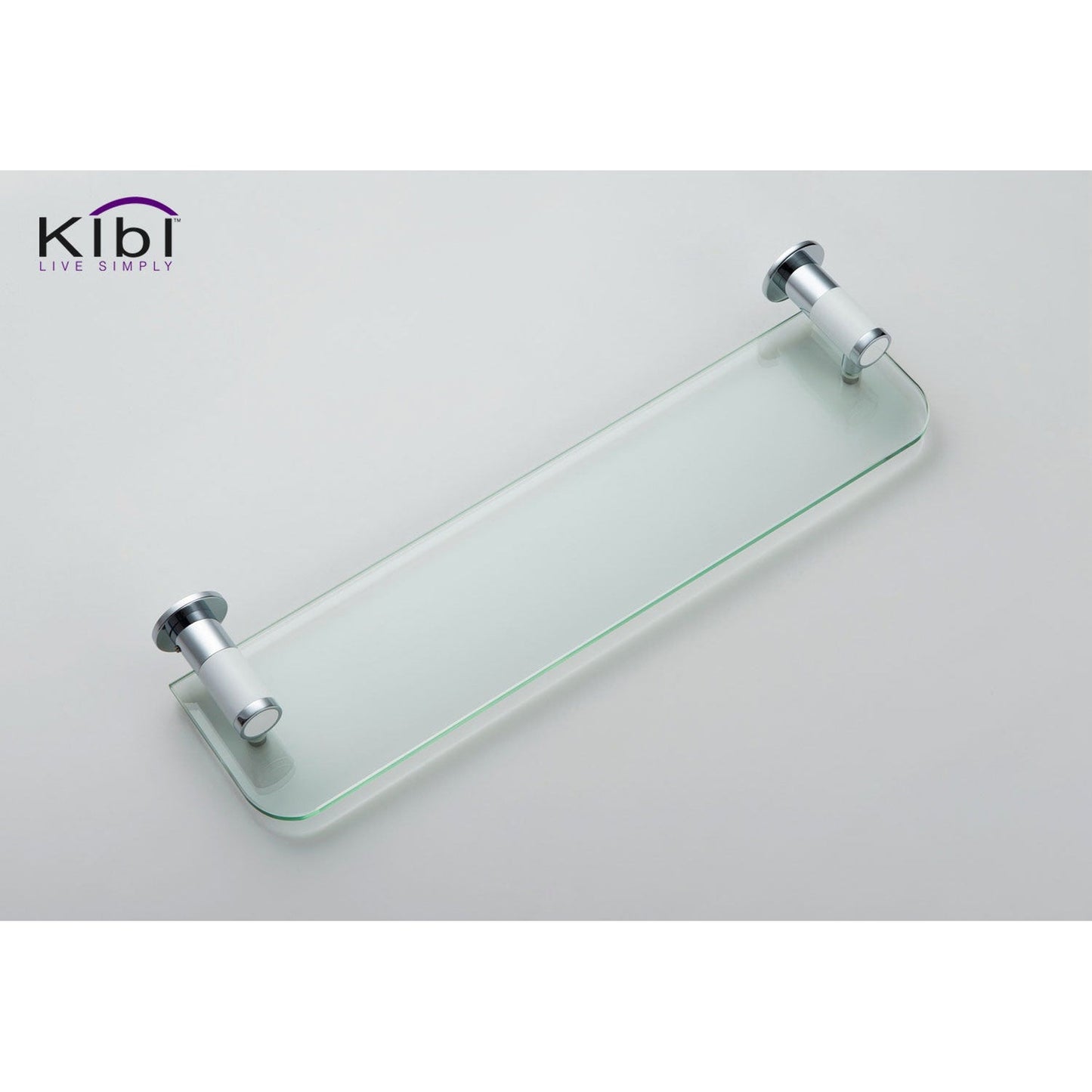 KIBI Abaco Bathroom Shelf in Chrome White Finish