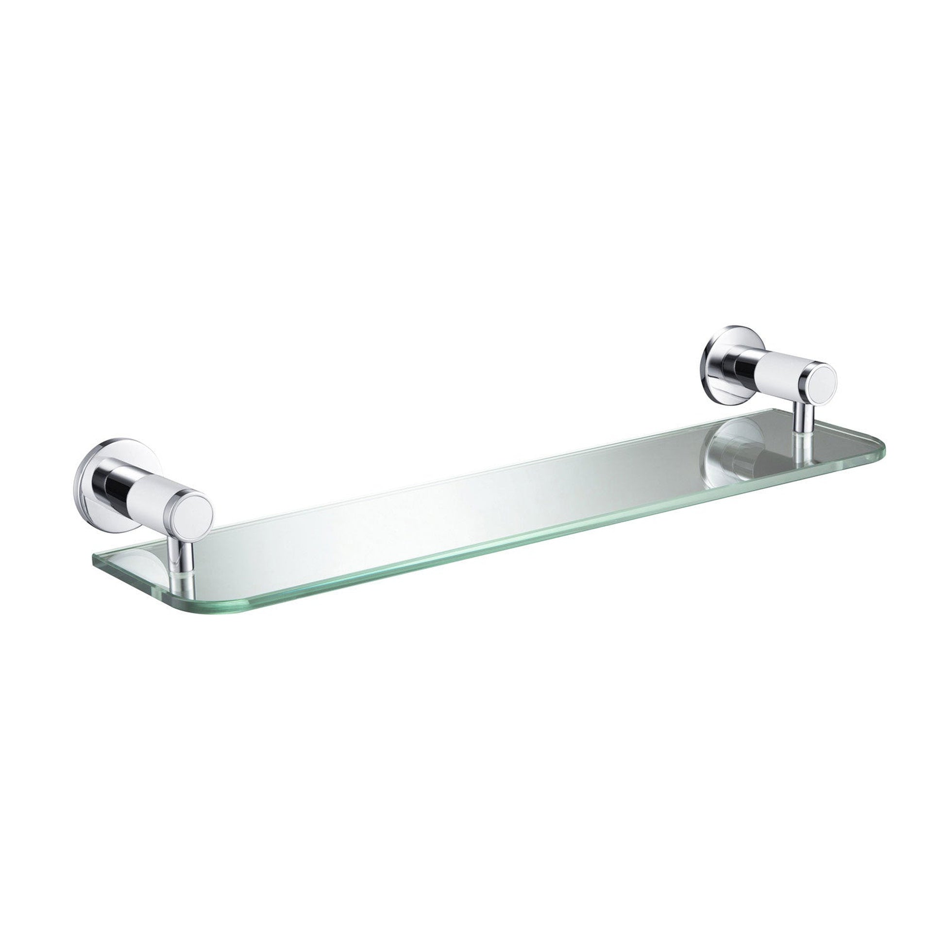 KIBI Abaco Bathroom Shelf in Chrome White Finish