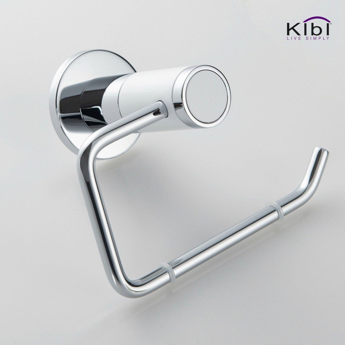 KIBI Abaco Bathroom Tissue Holder in Chrome White Finish