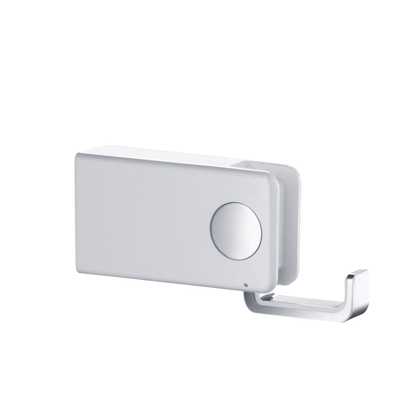 KIBI Artis Bathroom Robe Hook in Chrome White Finish