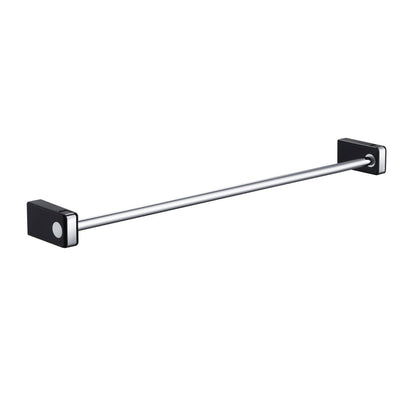 KIBI Artis Bathroom Towel Bar in Chrome Black Finish