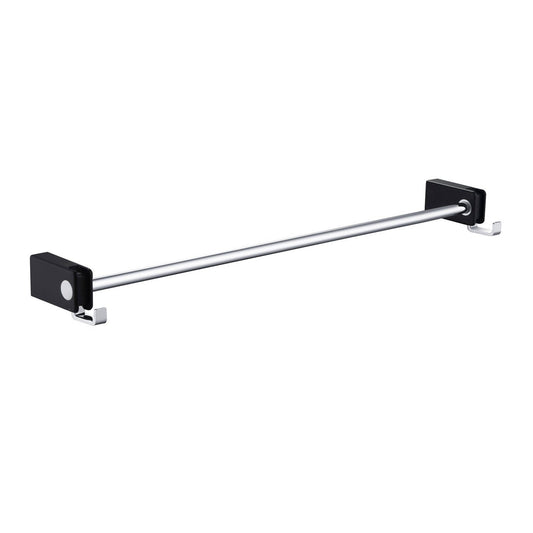 KIBI Artis Bathroom Towel Bar in Chrome Black Finish